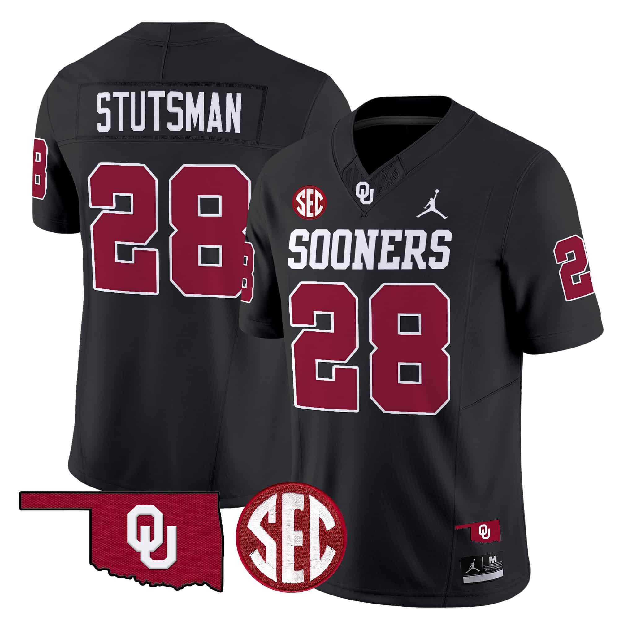 Men Oklahoma Sooners #28 Stutsman Black 2024 Vapor Limited NCAA Jersey style 1->indianapolis colts->NFL Jersey